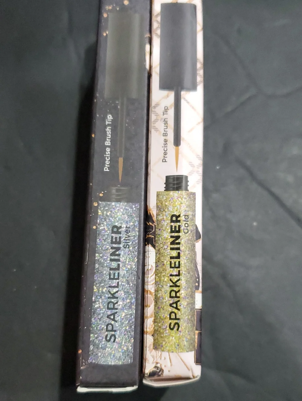2pack sparkle silver argent gold or VIP soiree precise brush tip eye liners FREE